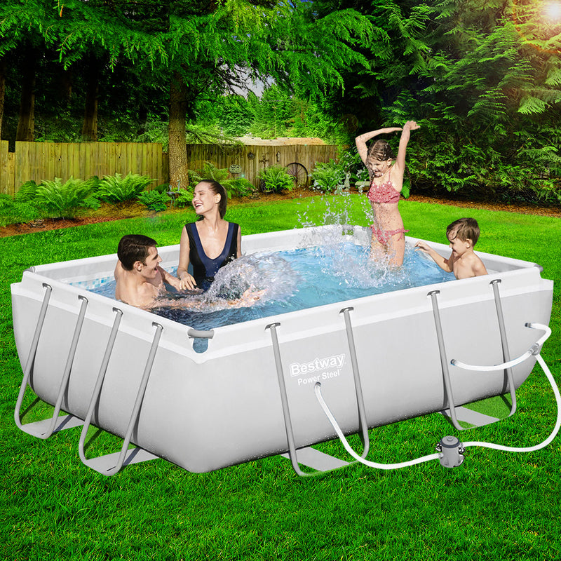 Above Ground Swimming Pool 2.82 x 1.96 m Power Metal Frame Filter Pump