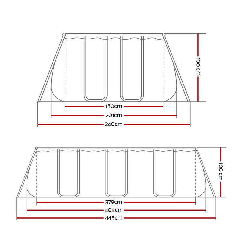 Rectangular Frame Above Ground Swimming Pool