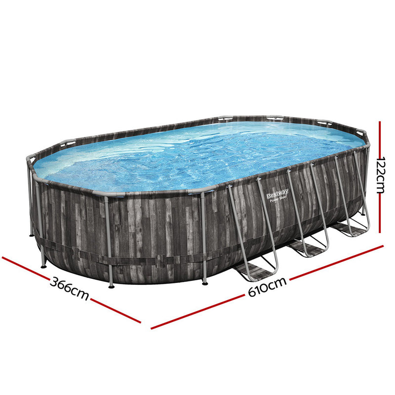 Swimming Pool Above Ground Power Steel™ Rectangular Frame Pools Filter