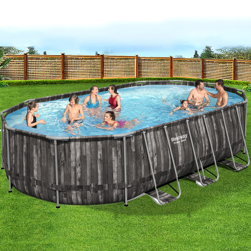 Swimming Pool Above Ground Power Steel™ Rectangular Frame Pools Filter