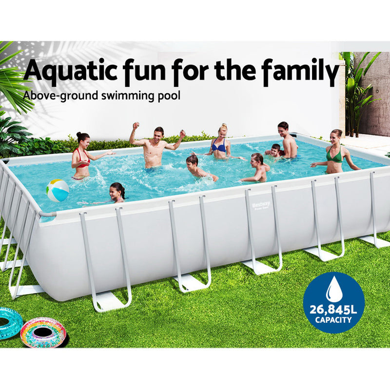 Above Ground Swimming Pool Power Steel™ Rectangular Frame Pools Filter