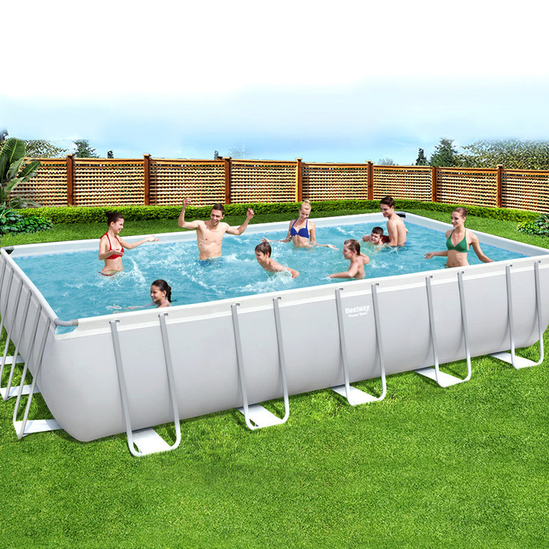 Above Ground Swimming Pool Power Steel™ Rectangular Frame Pools Filter