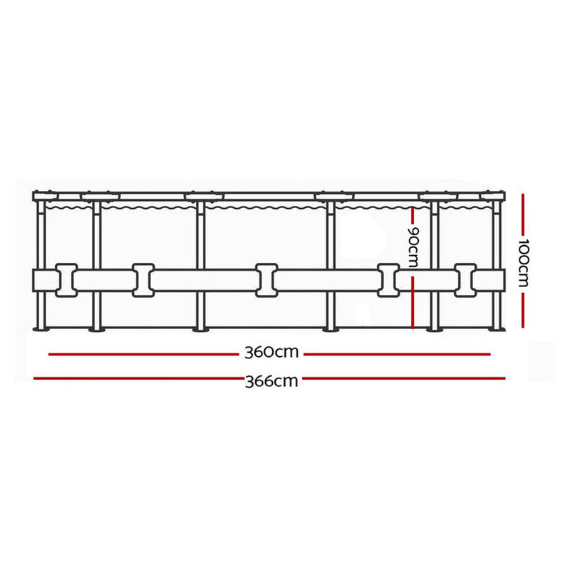 Swimming Pool Above Ground Frame Steel Pro MAX Pools Filter Pump Ladder