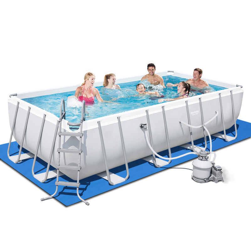 Rectangular Frame Power Steel Above Ground Swimming Pool