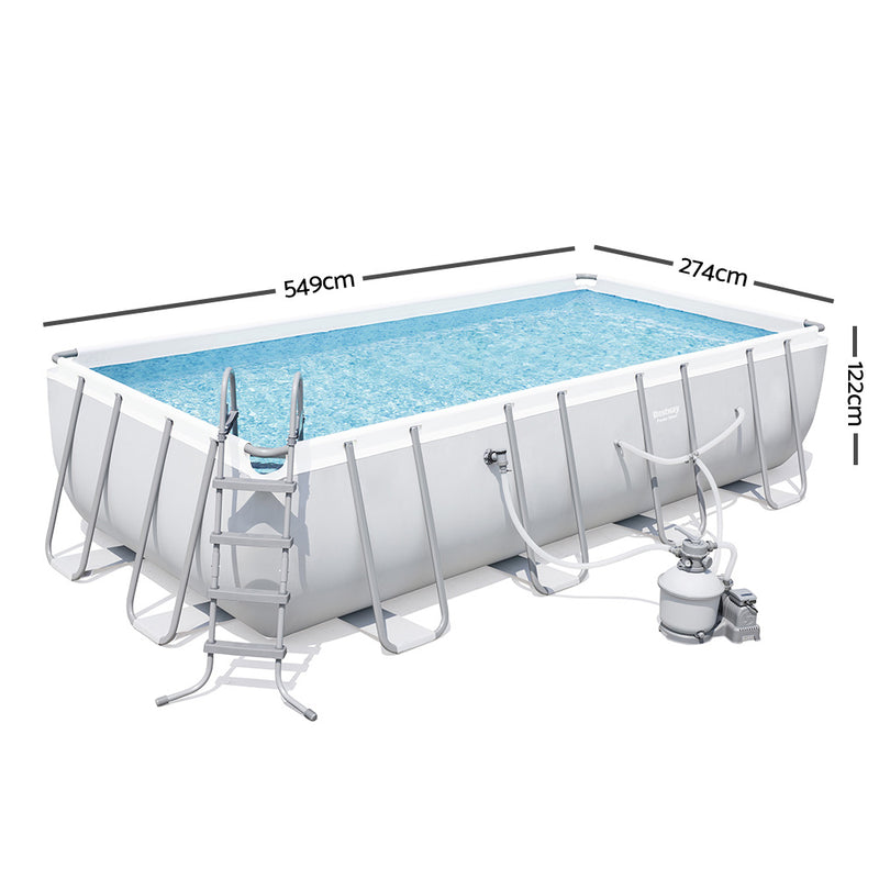 Rectangular Frame Power Steel Above Ground Swimming Pool