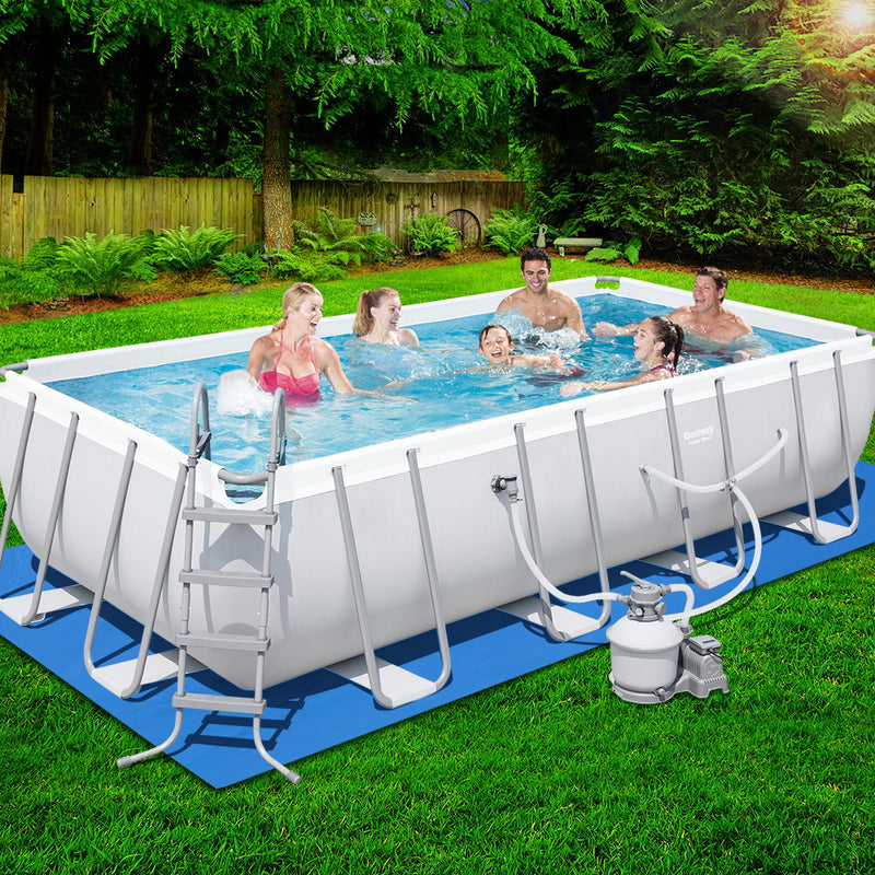 Rectangular Frame Power Steel Above Ground Swimming Pool