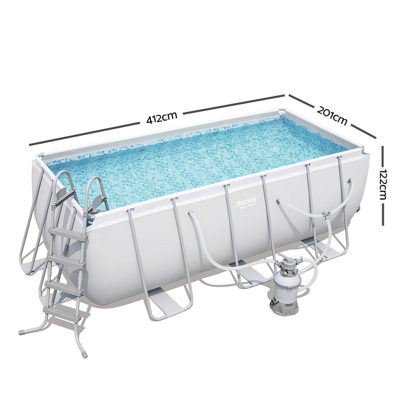 Power Steel Rectangular Frame Pool