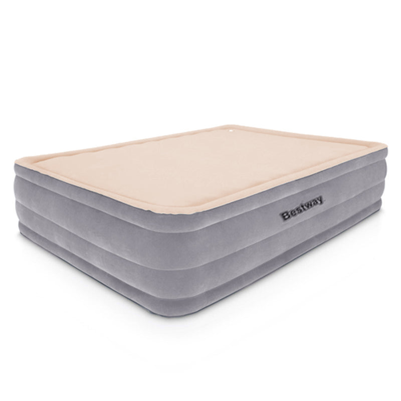 Queen Size Inflatable Air Mattress - Grey & Beige