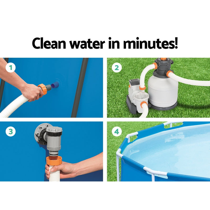 2000GPH Flowclear™ Sand Filter Swimming Above Ground Pool Cleaning Pump