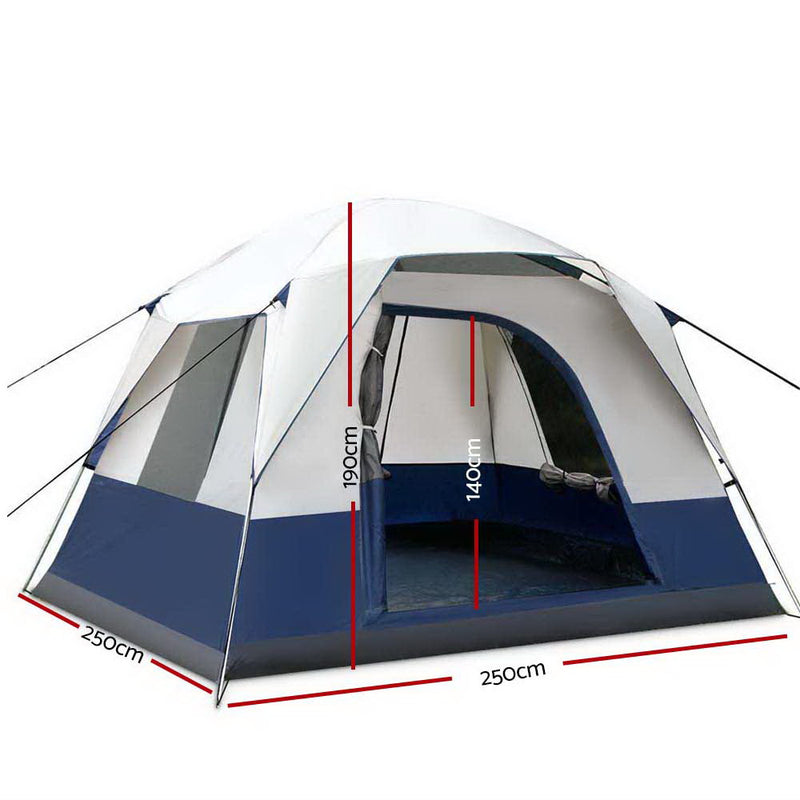 Weisshorn Family Camping Tent 4 Person Hiking Beach Tents Canvas Ripstop