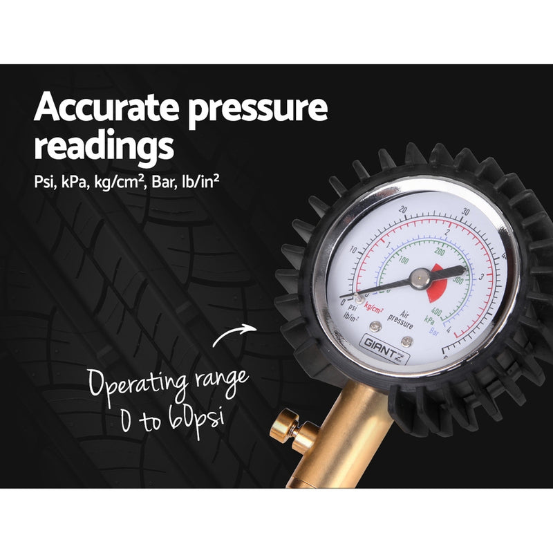 Giantz Tyre Deflater with Pressure Gauge Valve