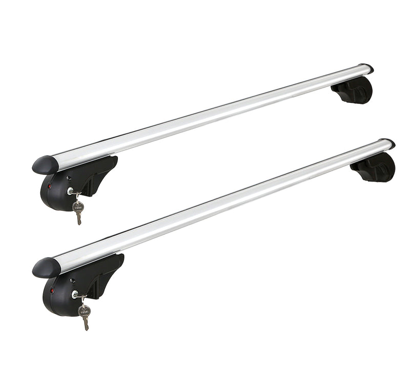 Universal Car Roof Rack 1200mm Cross Bars Aluminium Silver Adjustable Car 90kgs load Carrier