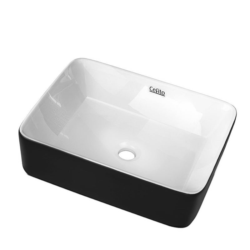 Ceramic Bathroom Basin Sink Vanity Above Counter Basins Bowl Black White