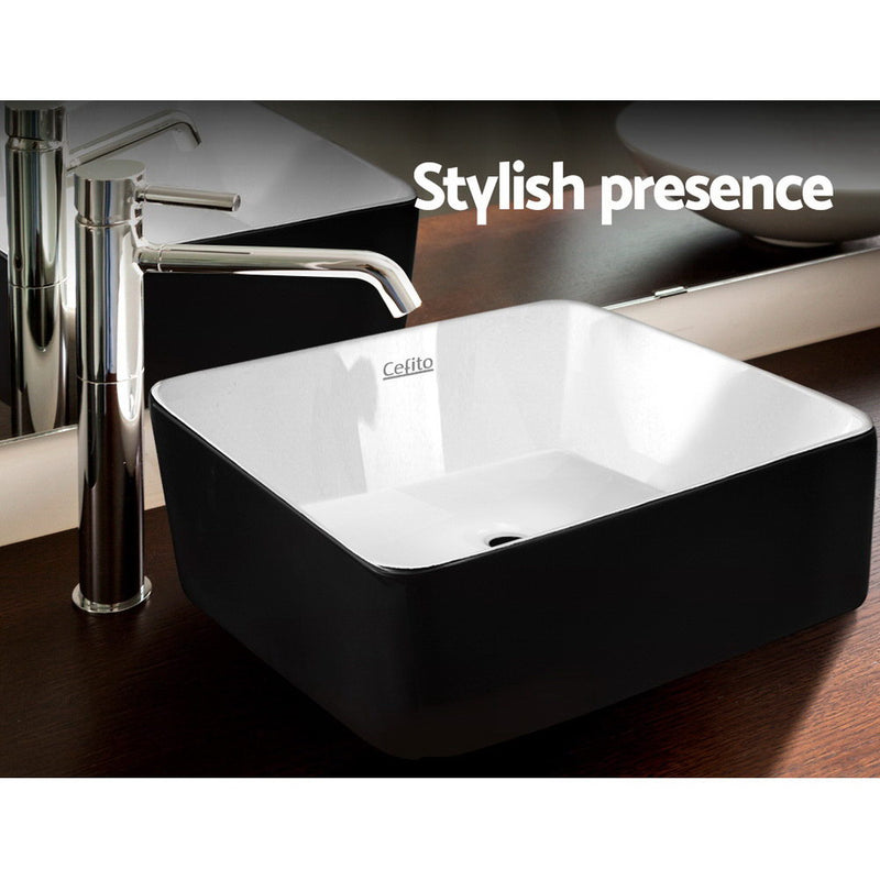 Ceramic Bathroom Basin Sink Vanity Above Counter Basins Bowl Black White