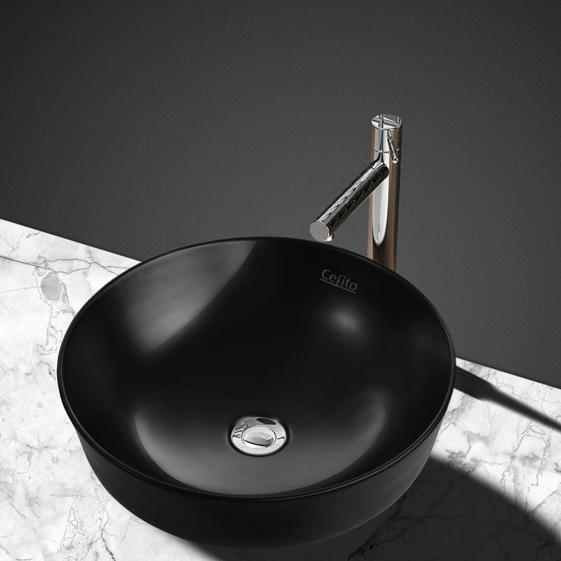 Ceramic Bathroom Basin Sink Vanity Bowl Above Counter Basins Matte Black