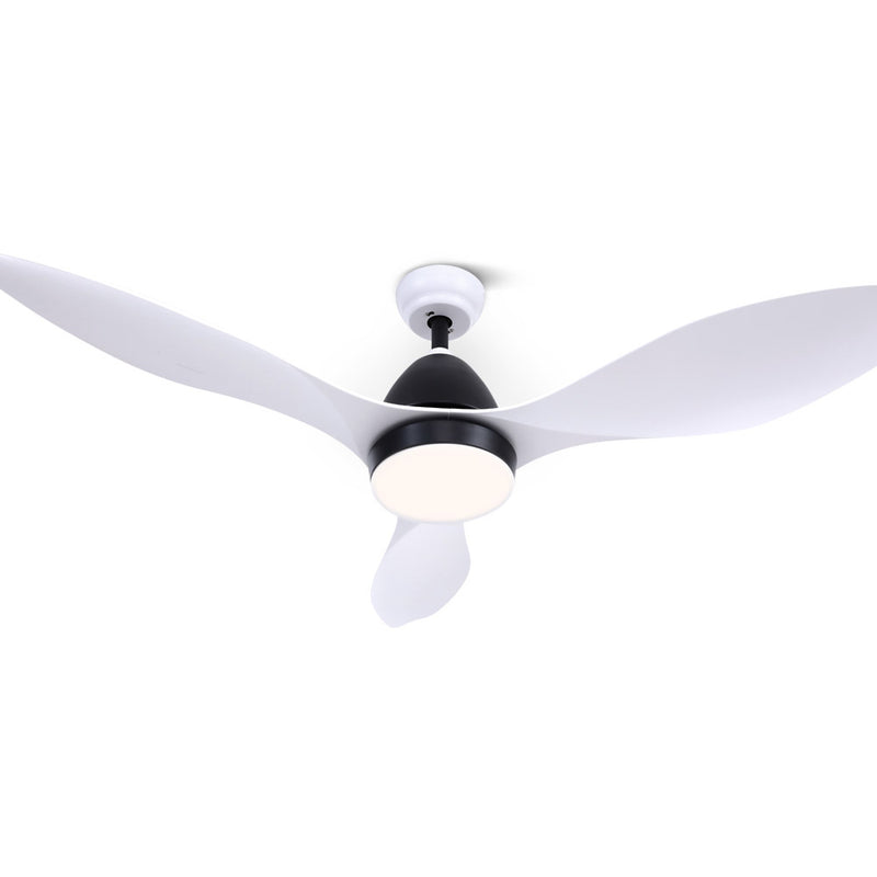 Devanti 48'' Ceiling Fan Light Remote Control DC Motor White 3 Blades 1300mm