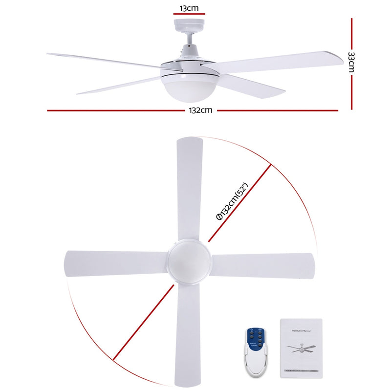 Devanti 52" Ceiling Fan - White