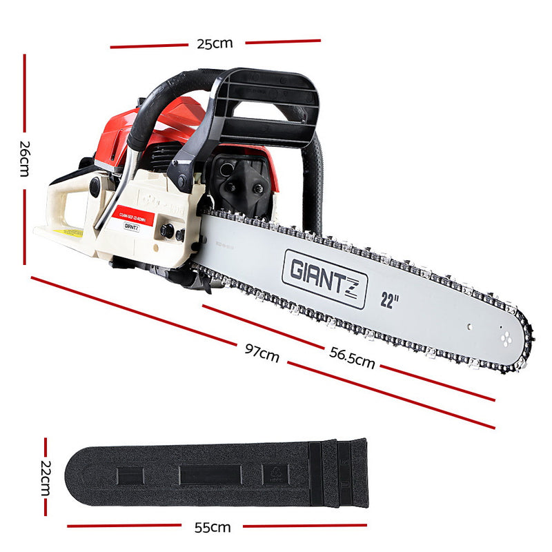 GIANTZ 75CC Petrol Commercial Chainsaw Chain Saw Bar E-Start Pruning