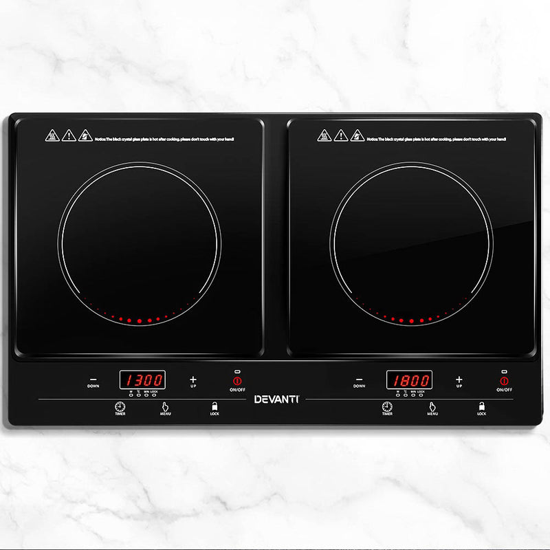 Devanti Induction Cooktop Portable Cooker Ceramic Cook Top Electric Hob Kitchen