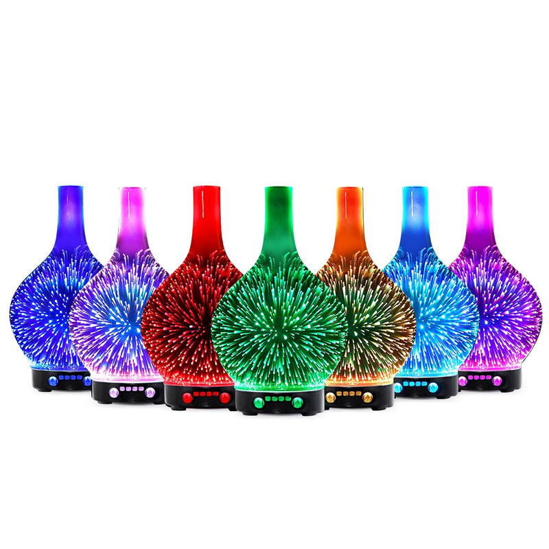 Aroma Diffuser 3D LED Light Oil Firework Air Humidifier 100ml