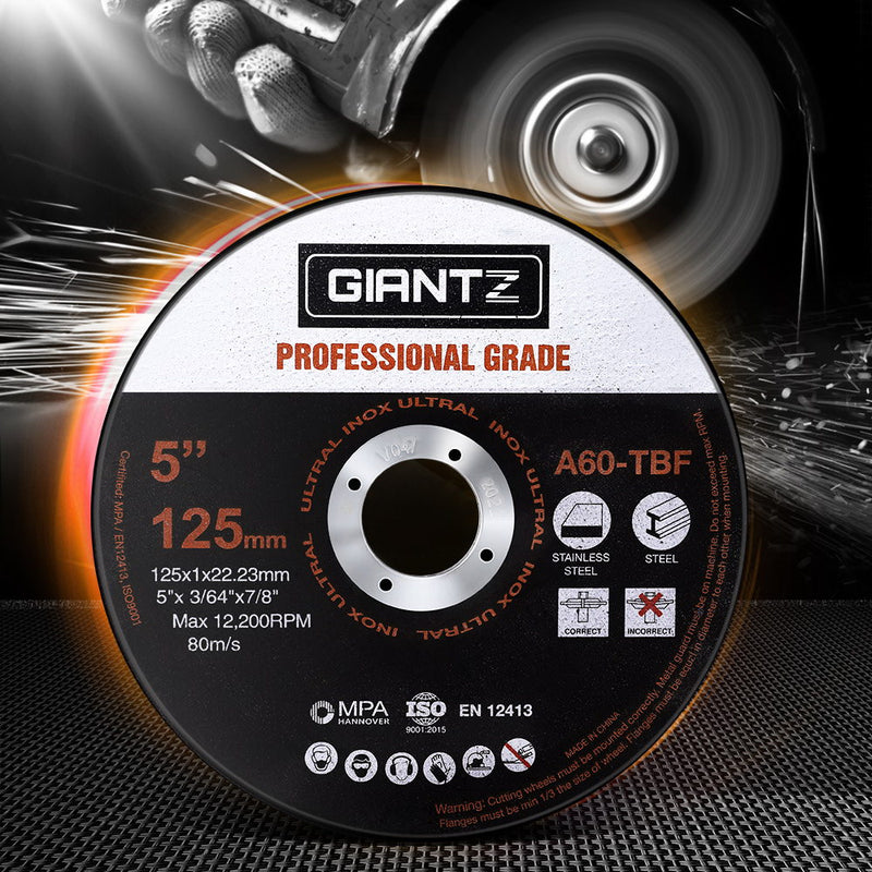 Giantz 200 x 5" Cutting Disc 125mm Metal Cut Off Wheel Angle Grinder Thin Steel