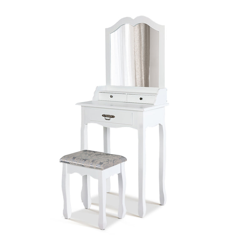 Dressing Table Stool Mirror Drawer Makeup Jewellery Cabinet White Desk