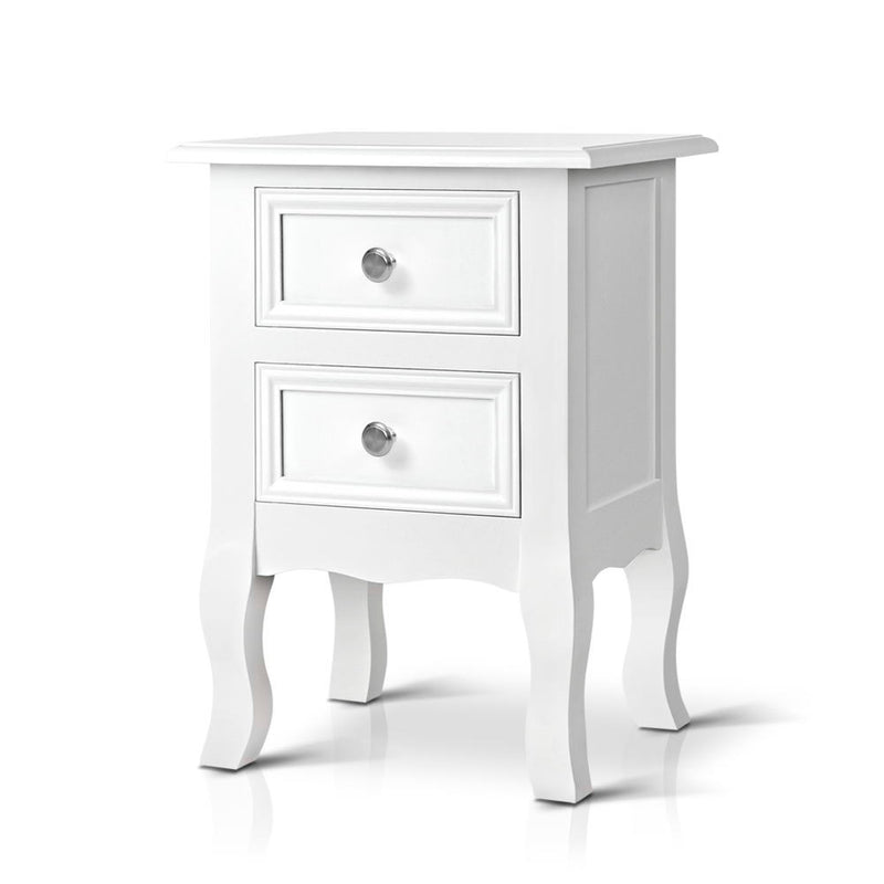 Bedside Tables Drawers Side Table French Storage Cabinet Nightstand Lamp