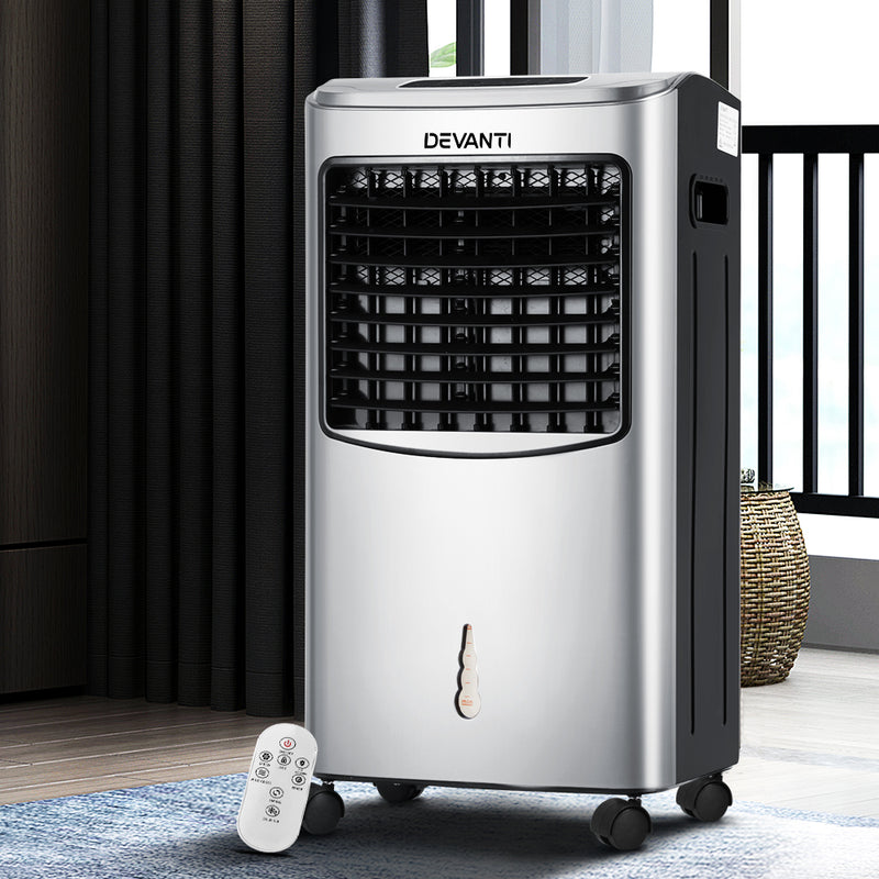 Devanti Portable Evaporative Air Cooler - Silver