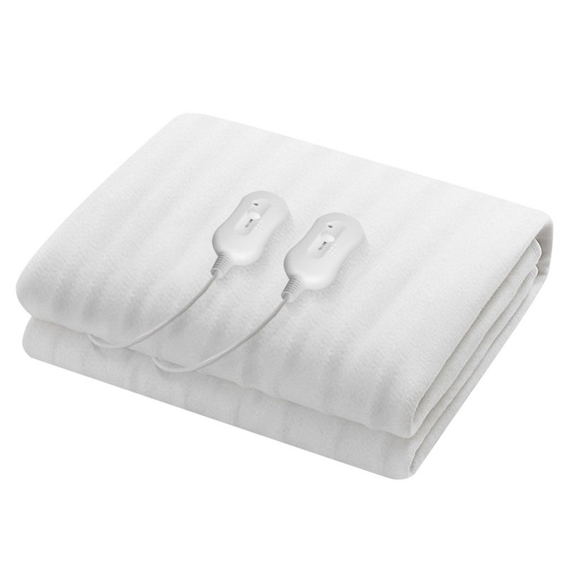 Giselle Heated Electric Blanket Washable Fully Fitted Polyester Underlay Pad Double