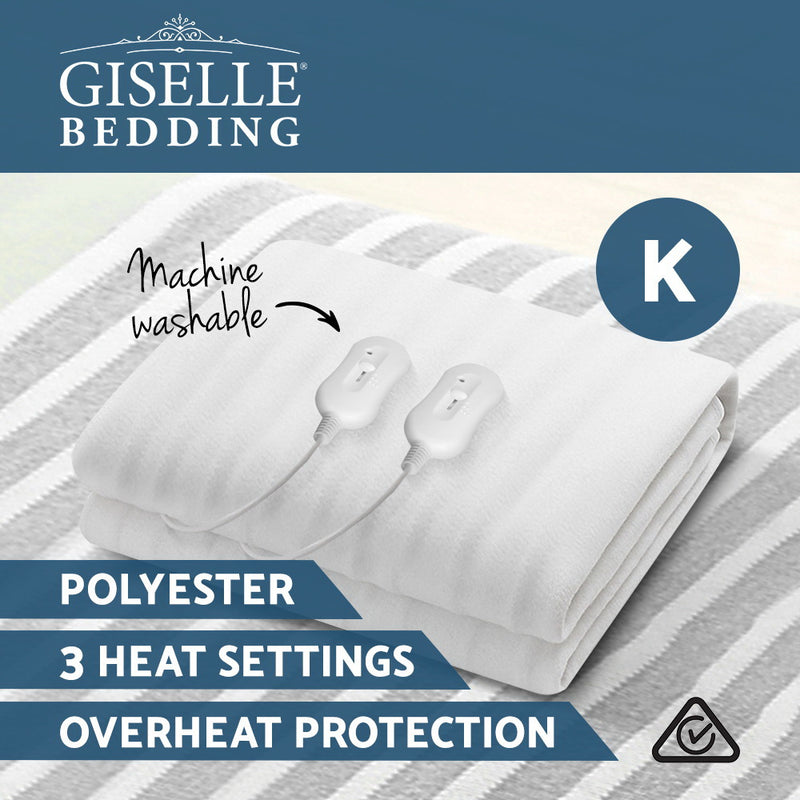 Giselle Bedding 3 Setting Fully Fitted Electric Blanket - King