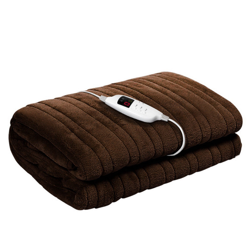 Giselle Bedding Electric Throw Blanket - Chocolate