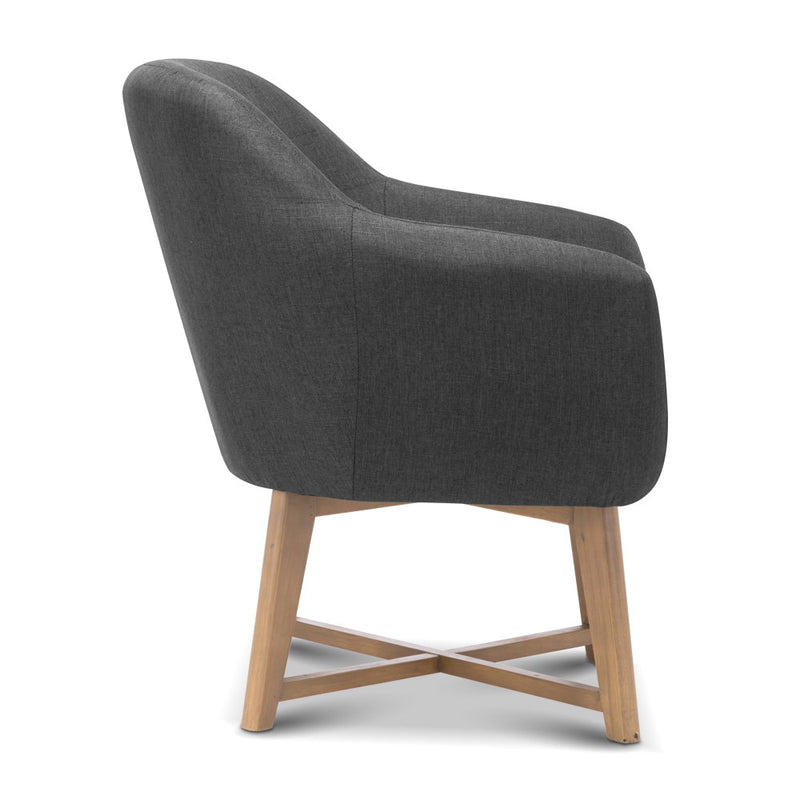 Aston Tub Accent Chair Charcoal