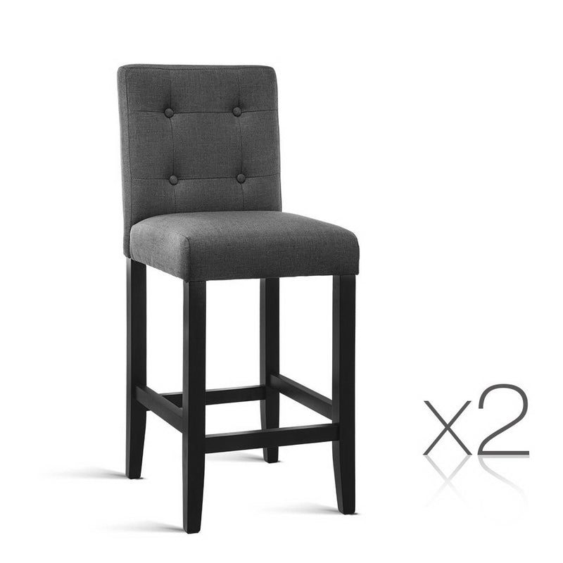 Set of 2 French Provincial Dining Chair - Charcoal