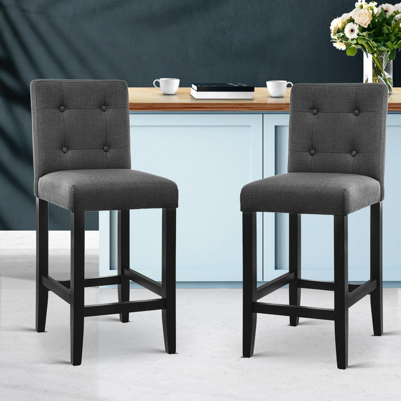 Set of 2 French Provincial Dining Chair - Charcoal