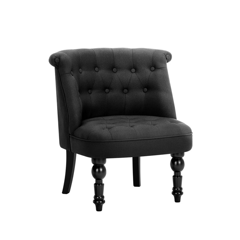 Fabric Occasional Accent Chair - Black