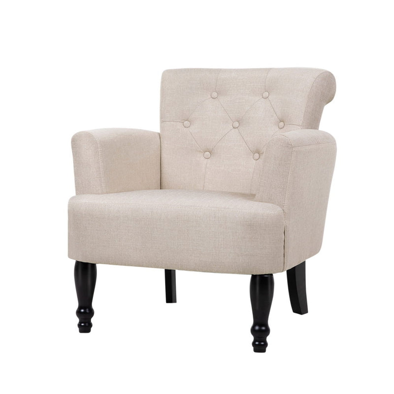 French Lorraine Chair Retro Wing - Taupe