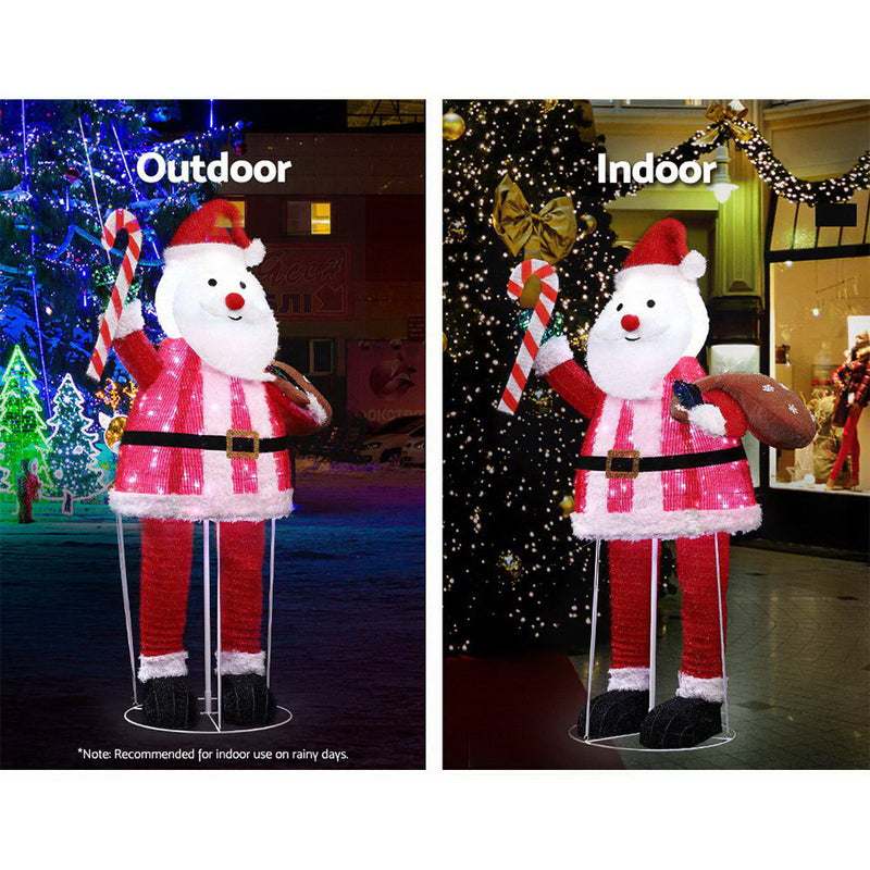 Christmas Motif Lights Santa Foldable 120 LED Outdoor Decoration