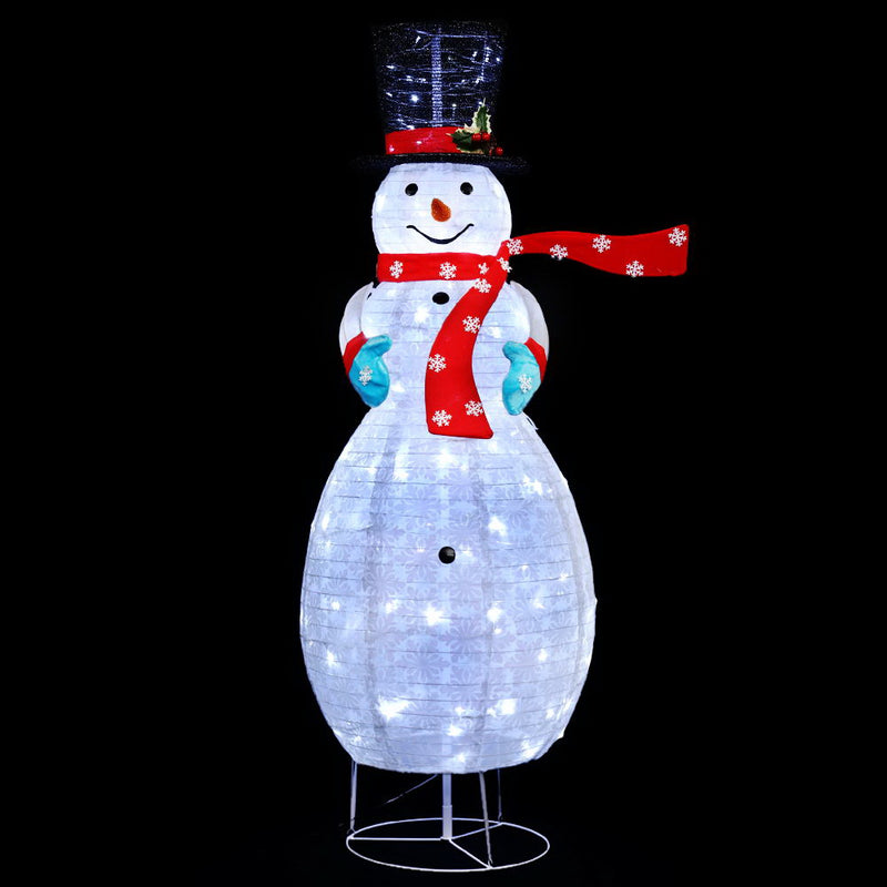 Christmas Motif Lights Foldable Snowman 120 LED Fairy Outdoor