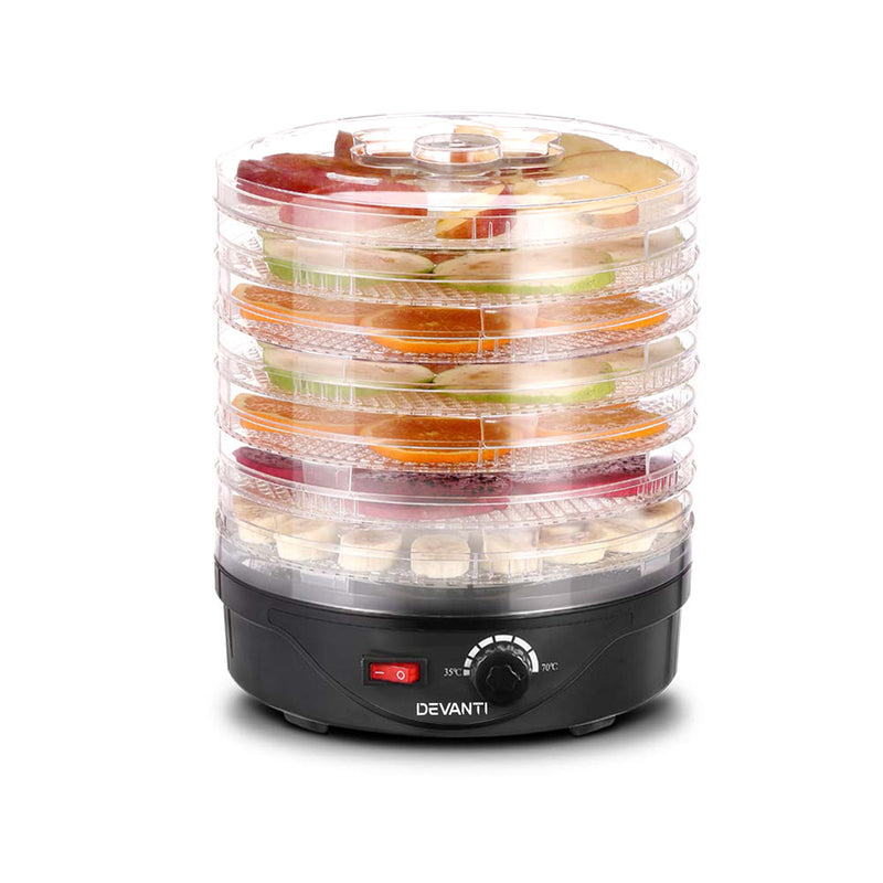 Devanti Food Dehydrator with 7 Trays - Black