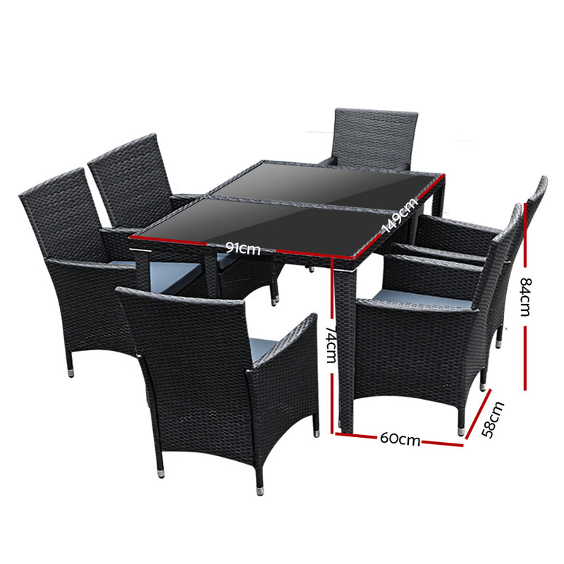 Outdoor Furniture 7pcs Dining Set