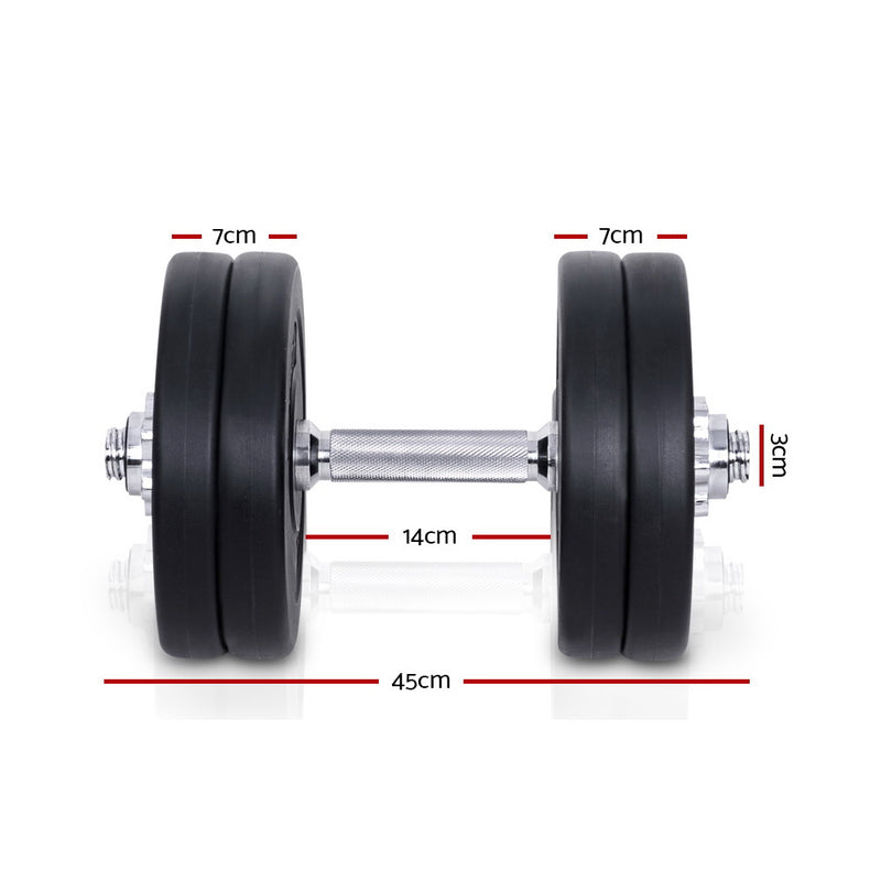 Everfit Fitness Gym Exercise Dumbbell Set 25kg