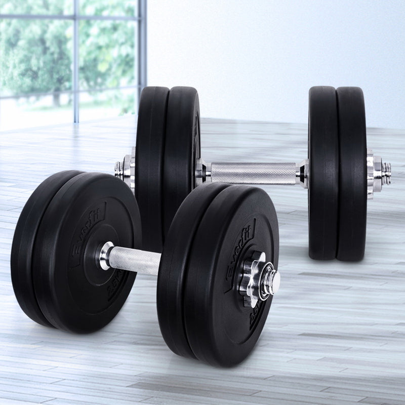 Everfit Fitness Gym Exercise Dumbbell Set 25kg