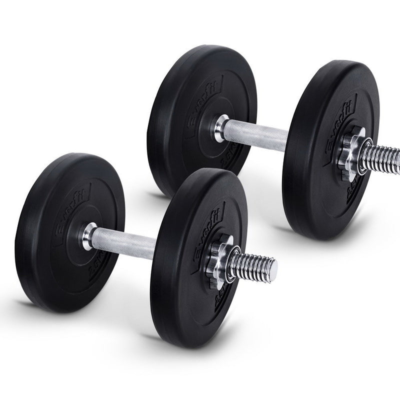 Everfit 15KG Dumbbell Set Weight Dumbbells Plates Home Gym Fitness Exercise