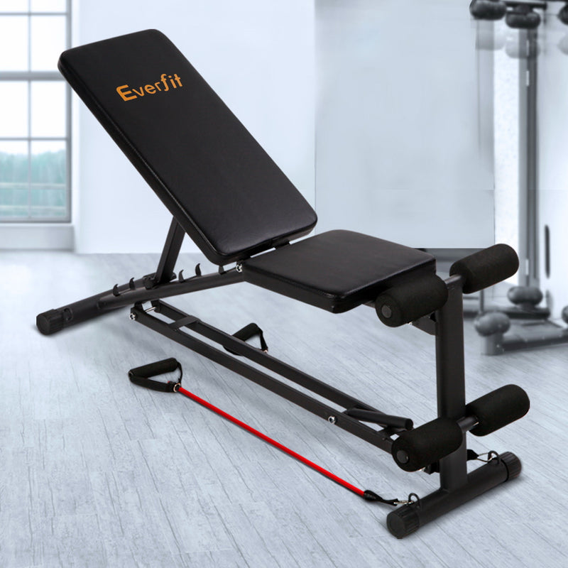 Everfit Adjustable FID Weight Bench Flat Incline Fitness Gym Equipment