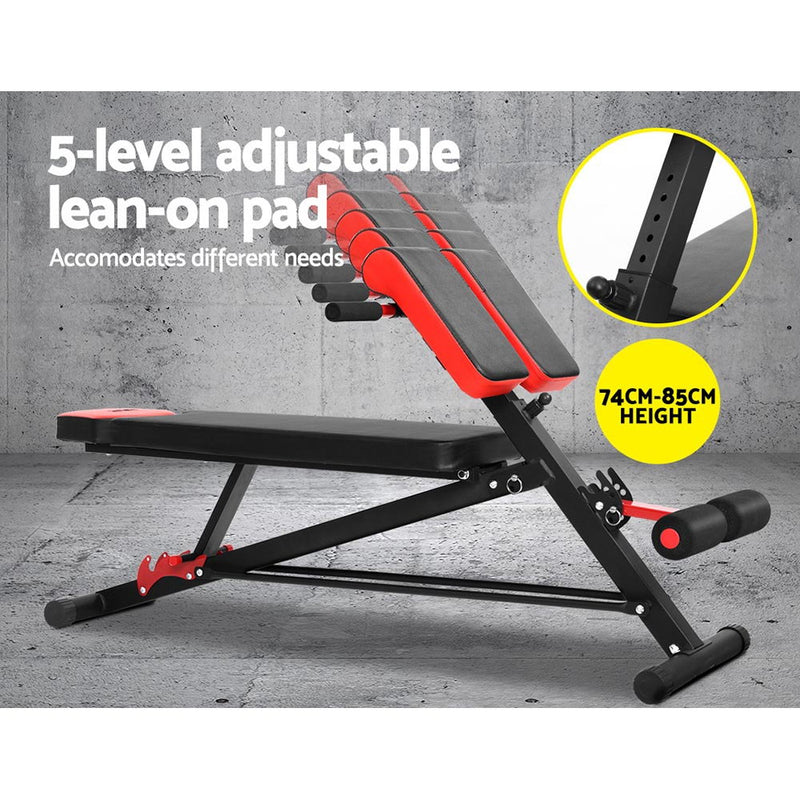 Everfit Adjustable Weight Bench Sit-up Fitness Flat Decline Home Gym Machine Steel Frame