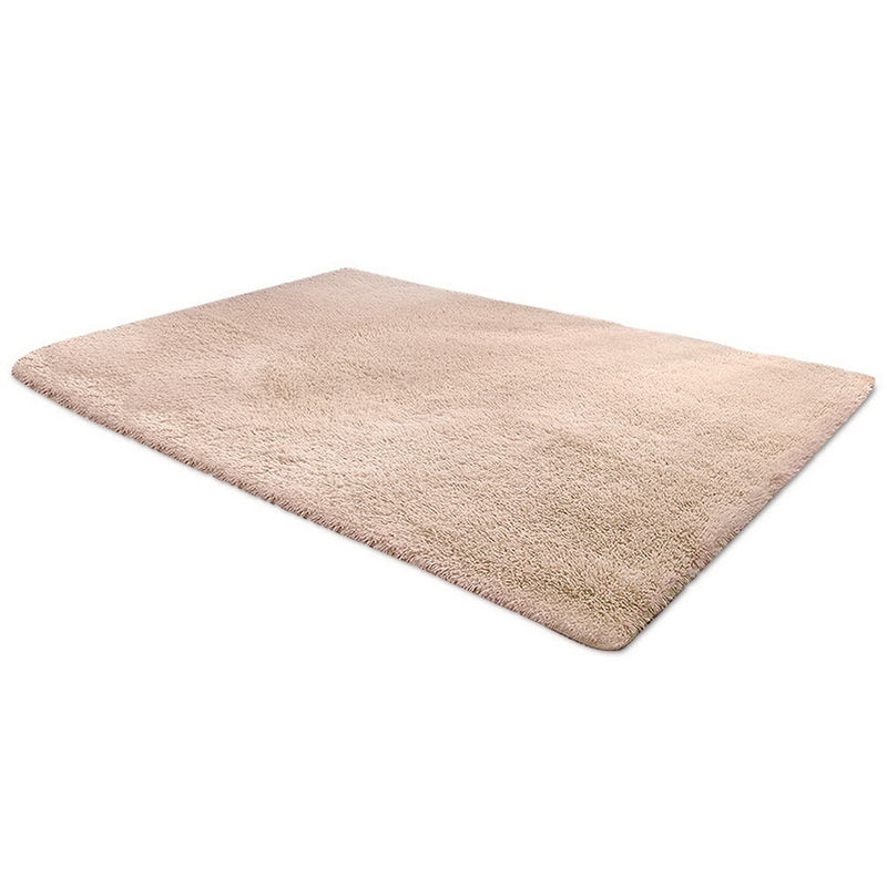 140x200cm Floor Rugs Large Ultra Soft Shaggy Rug Carpet Mat Area Beige