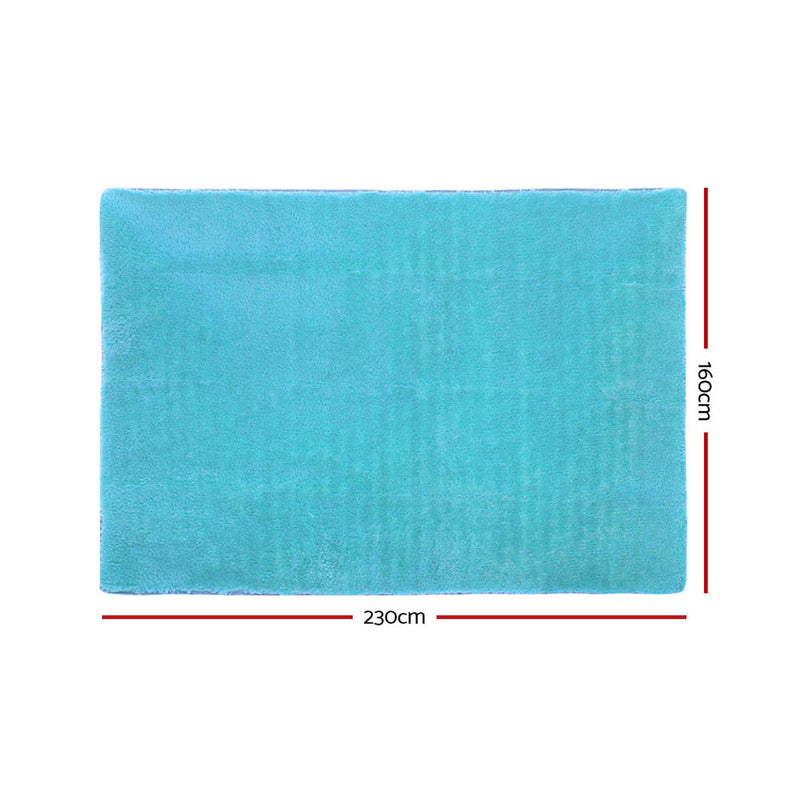 Shaggy Rug 160x230cm Turquoise