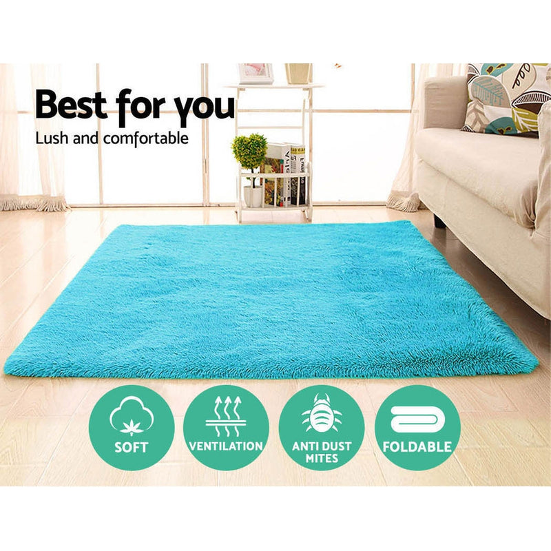 Shaggy Rug 160x230cm Turquoise