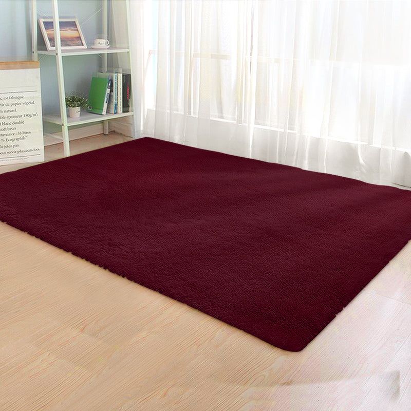 Ultra Soft Shaggy Rug Large 200x230cm Floor Carpet AntiUnbrandedslip Area Rugs Burgundy