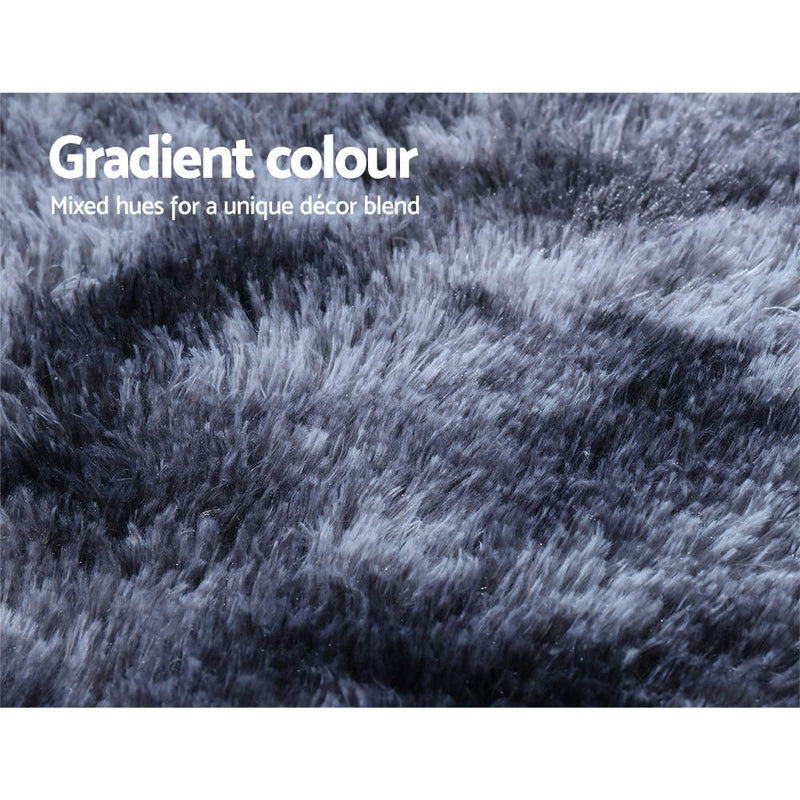 Gradient Floor Rugs Large Shaggy Carpet Rug 200x230cm Soft Area Bedroom